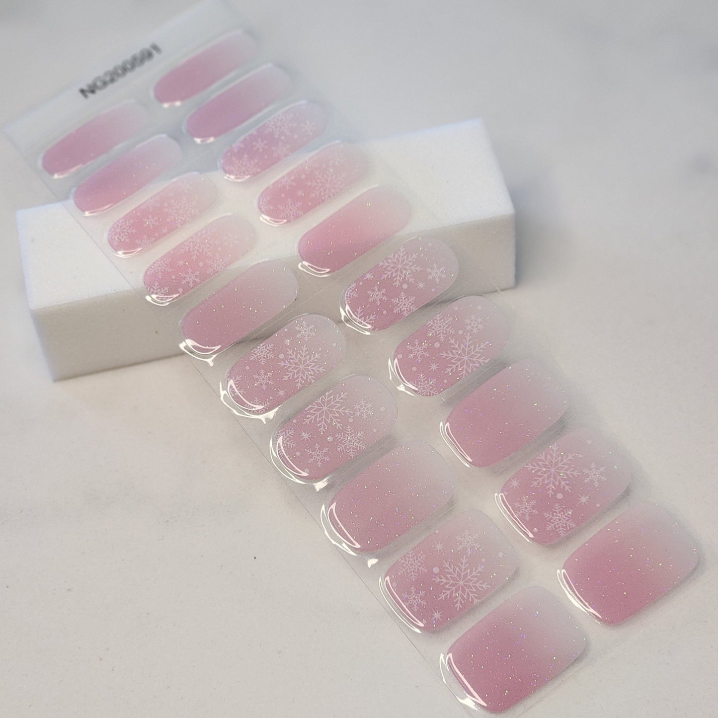 Frosted Blush - DIY Semi cured gel nail wrapsI