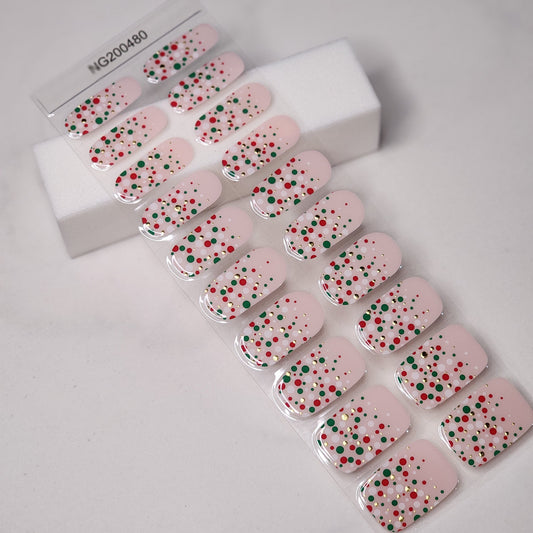 Holiday Spark - DIY Semi cured gel nail wraps