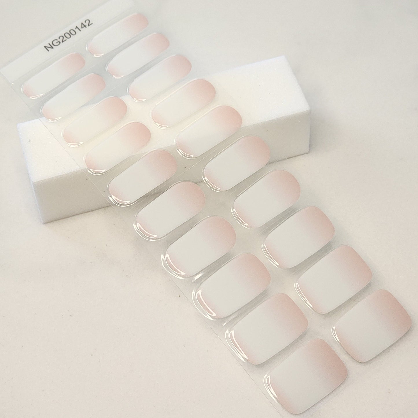 Cotton Candy Glow - DIY Semi cured gel nail wraps