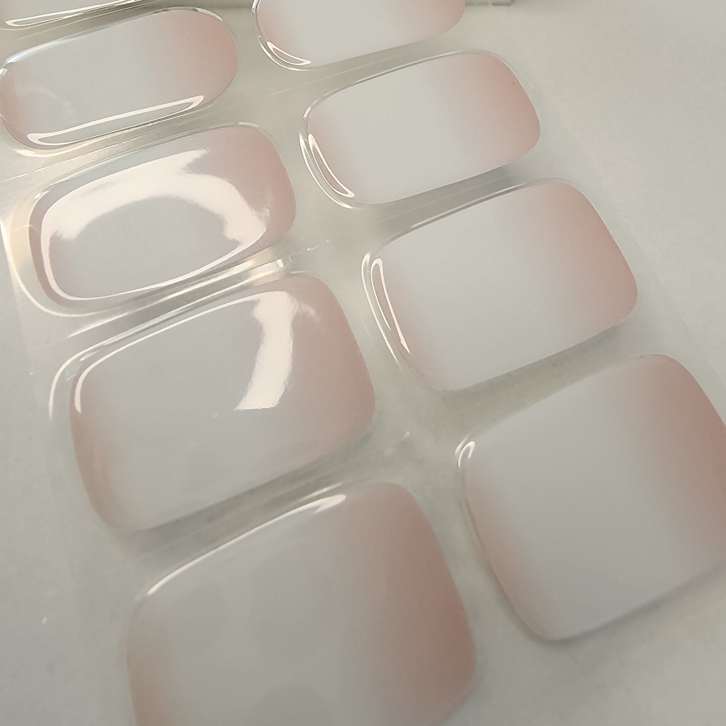 Cotton Candy Glow - DIY Semi cured gel nail wraps
